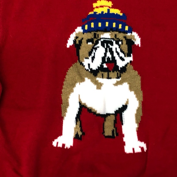 Charter Club Fun Sweater with Bulldog - Picture 2 of 4